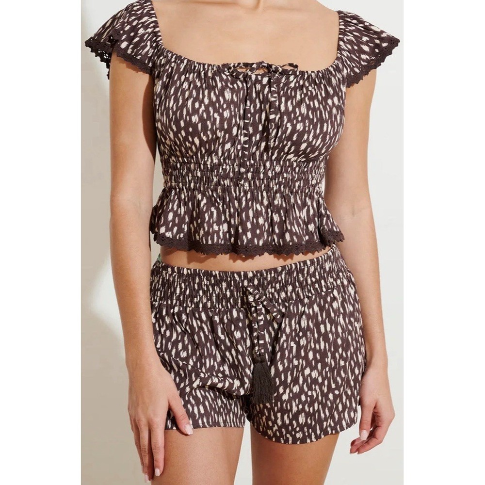 Relaxx by Exist JESS Two Piece Matching Set in Charcoal Sz 1XL NWT Lace Boho